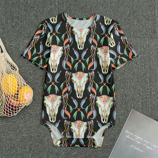 Native Buffalo Pattern Print Men's Bodysuit