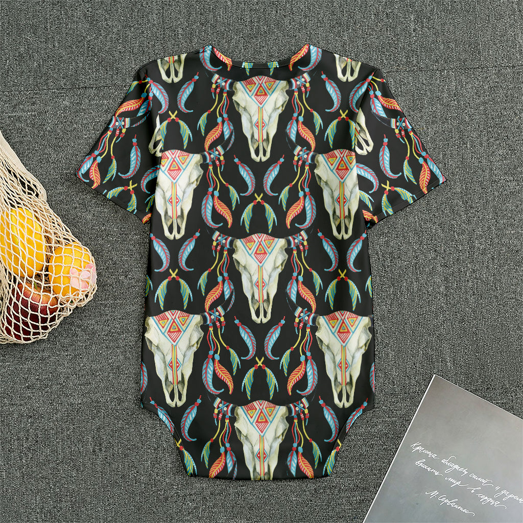 Native Buffalo Pattern Print Men's Bodysuit