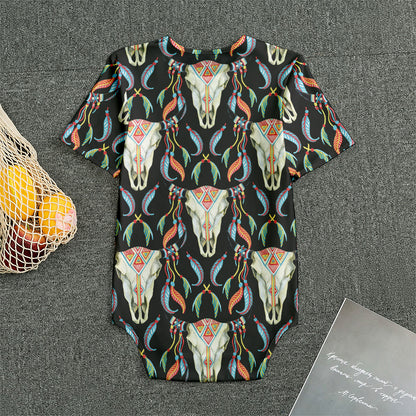 Native Buffalo Pattern Print Men's Bodysuit