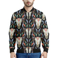Native Buffalo Pattern Print Men's Bomber Jacket