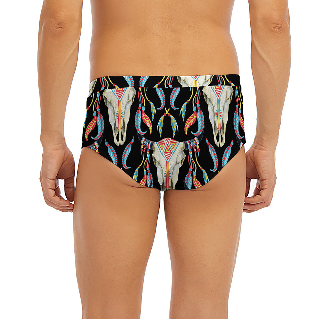 Native Buffalo Pattern Print Men's Briefs