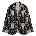 Native Buffalo Pattern Print Men's Cotton Blazer
