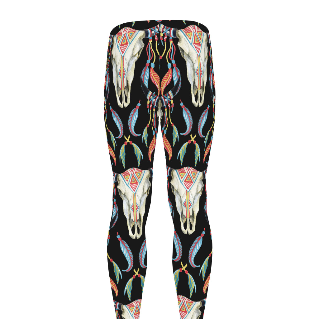Native Buffalo Pattern Print Men's leggings