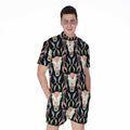 Native Buffalo Pattern Print Men's Romper