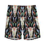 Native Buffalo Pattern Print Men's Sports Shorts
