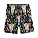 Native Buffalo Pattern Print Men's Sports Shorts