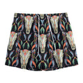 Native Buffalo Pattern Print Mesh Shorts
