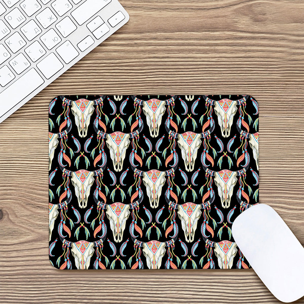Native Buffalo Pattern Print Mouse Pad