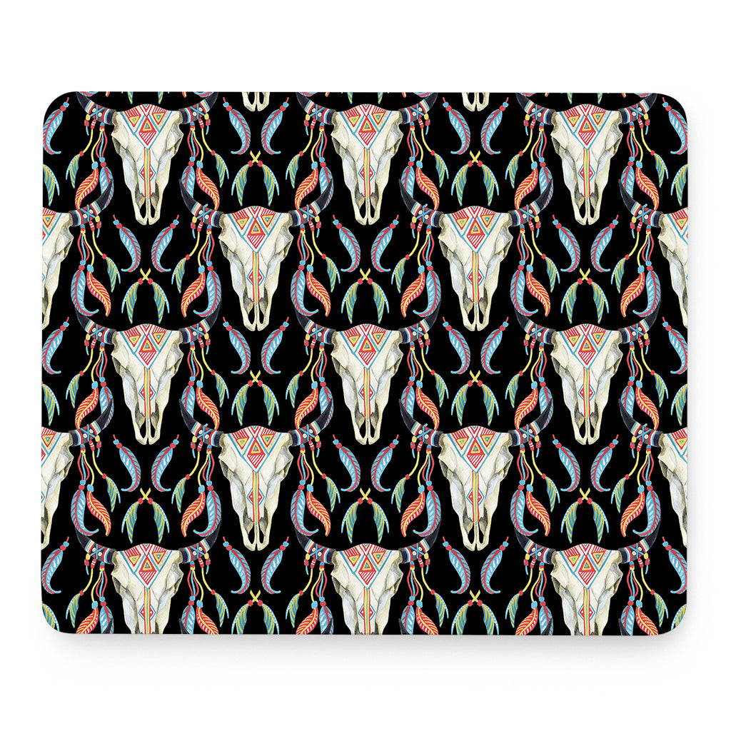 Native Buffalo Pattern Print Mouse Pad