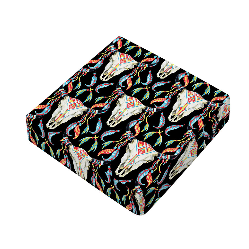 Native Buffalo Pattern Print Outdoor Seat Cushion Cover