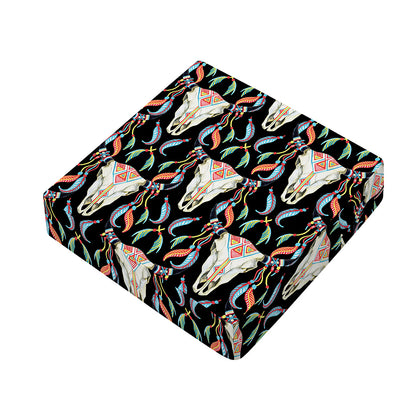 Native Buffalo Pattern Print Outdoor Seat Cushion Cover