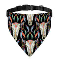 Native Buffalo Pattern Print Over The Collar Dog Bandana
