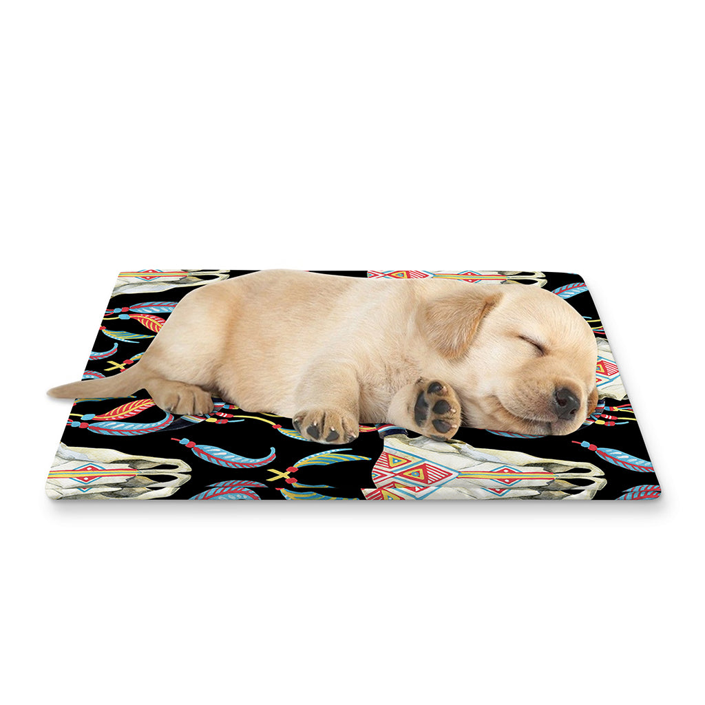 Native Buffalo Pattern Print Pet Cooling Mat Cover