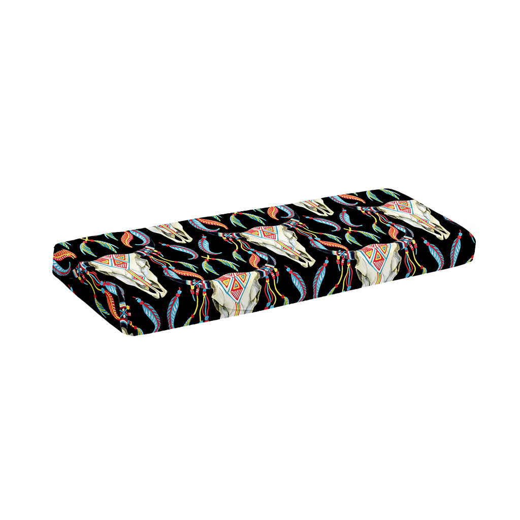 Native Buffalo Pattern Print Piano Keyboard Cover
