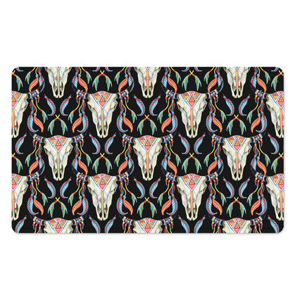 Native Buffalo Pattern Print Polyester Doormat