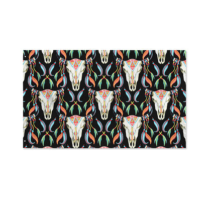 Native Buffalo Pattern Print Polyester Flag