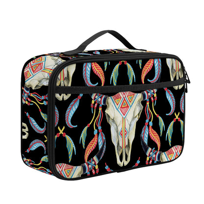 Native Buffalo Pattern Print Portable Lunch Bag