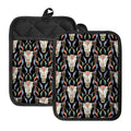 Native Buffalo Pattern Print Pot Holders With Pocket
