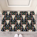 Native Buffalo Pattern Print Rubber Doormat