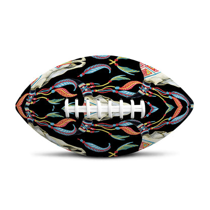 Native Buffalo Pattern Print Rugby Ball