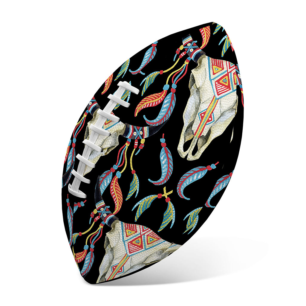 Native Buffalo Pattern Print Rugby Ball