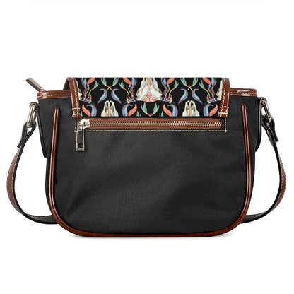 Native Buffalo Pattern Print Saddle Bag