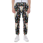 Native Buffalo Pattern Print Scuba Joggers