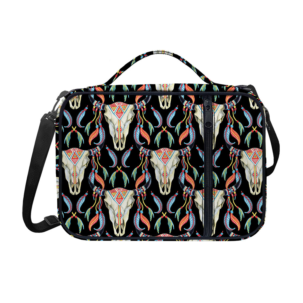 Native Buffalo Pattern Print Shoulder Strap Bible Bag