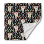 Native Buffalo Pattern Print Silk Bandana