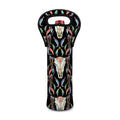 Native Buffalo Pattern Print Single Neoprene Wine Tote