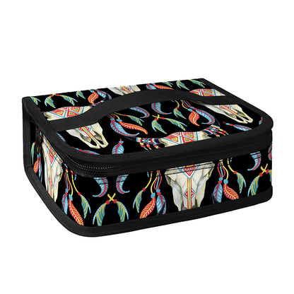Native Buffalo Pattern Print Small Lunch Bag
