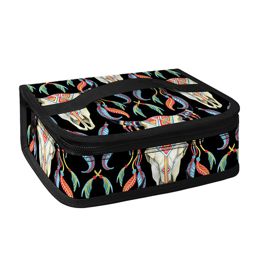Native Buffalo Pattern Print Small Lunch Bag