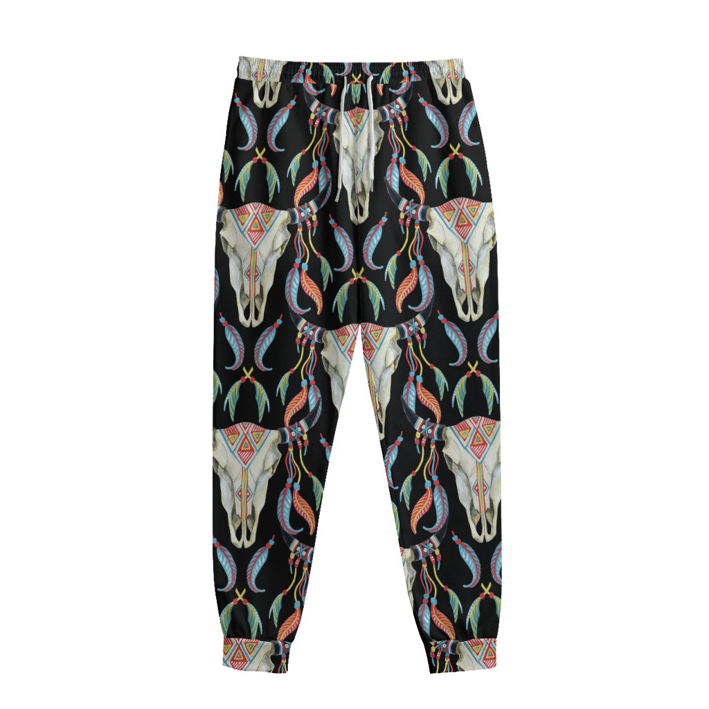 Native Buffalo Pattern Print Sweatpants