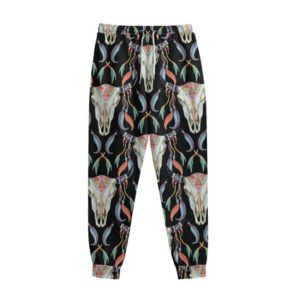 Native Buffalo Pattern Print Sweatpants