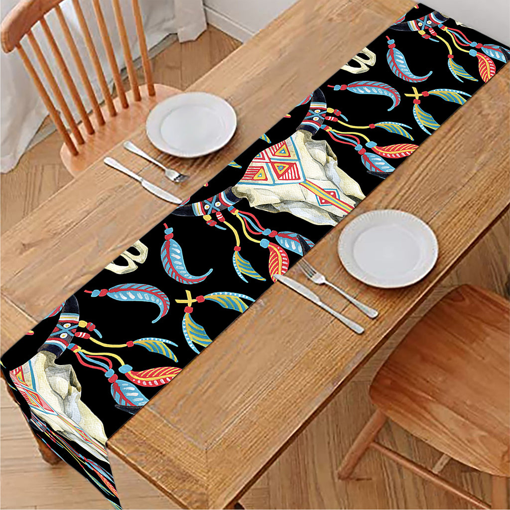 Native Buffalo Pattern Print Table Runner