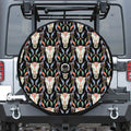 Native Buffalo Pattern Print Tire Cover With Camera Hole