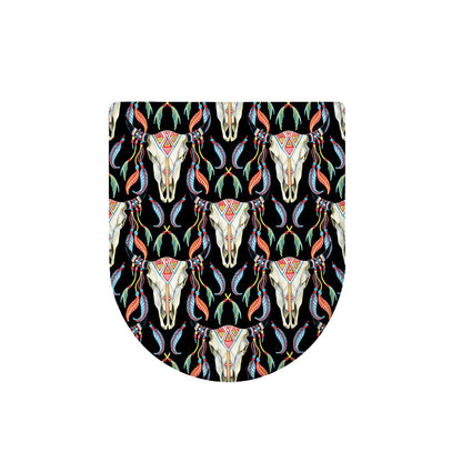 Native Buffalo Pattern Print Toilet Lid Cover