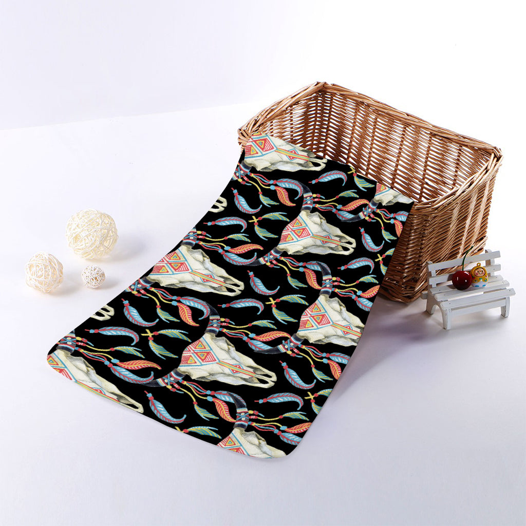Native Buffalo Pattern Print Towel