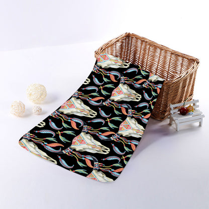 Native Buffalo Pattern Print Towel
