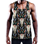 Native Buffalo Pattern Print Training Tank Top