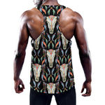 Native Buffalo Pattern Print Training Tank Top