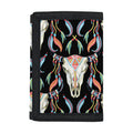 Native Buffalo Pattern Print Trifold Wallet