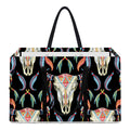 Native Buffalo Pattern Print Utility Tote Bag