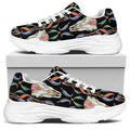 Native Buffalo Pattern Print White Chunky Shoes