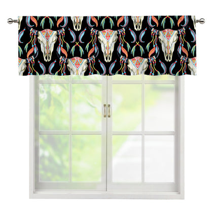 Native Buffalo Pattern Print Window Valance
