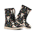 Native Buffalo Pattern Print Winter Boots