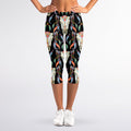 Native Buffalo Pattern Print Women's Capri Leggings