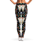 Native Buffalo Pattern Print Women's Leggings