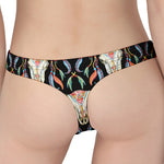 Native Buffalo Pattern Print Women's Thong