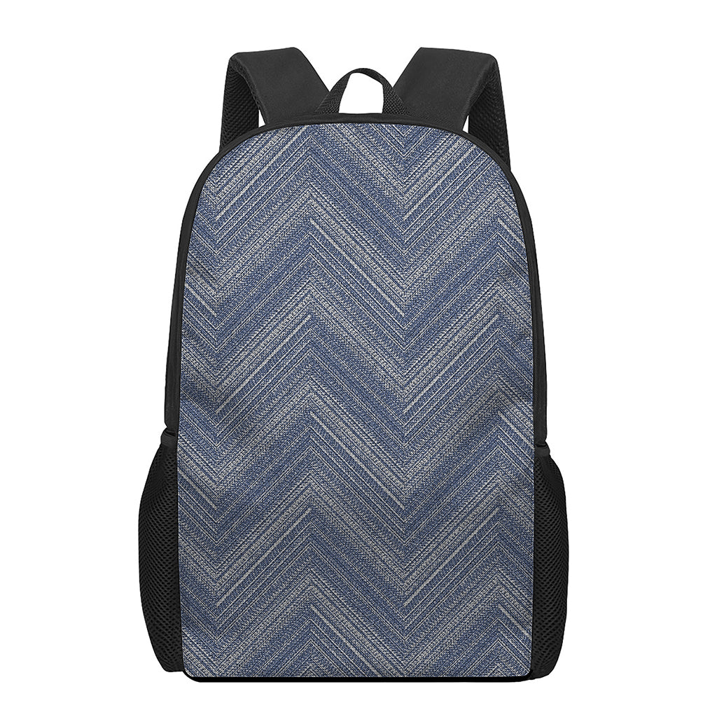 Native Denim Jeans Pattern Print 17 Inch Backpack